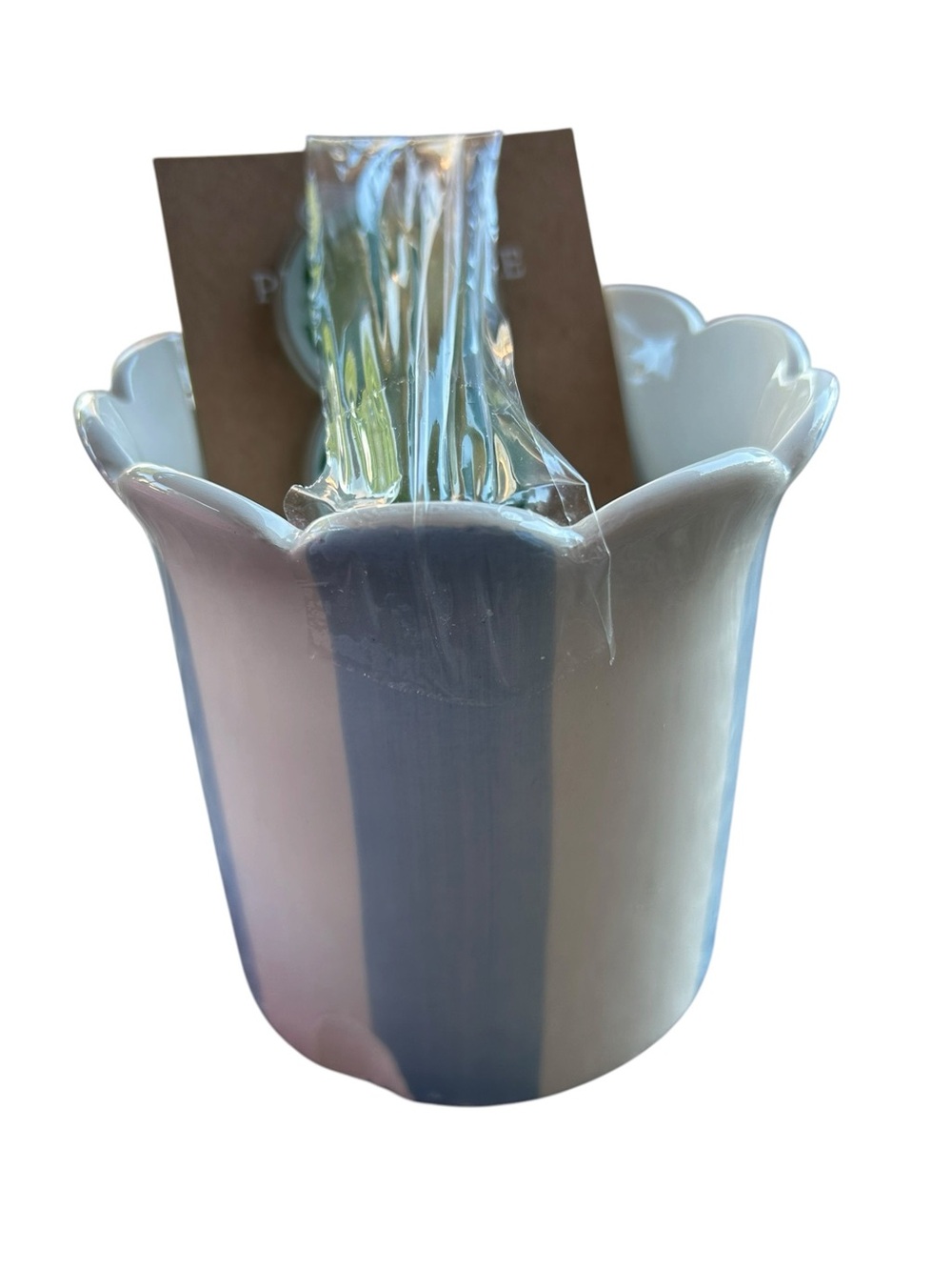 Mud Pie 2 Piece Topiary‎ Pot with Plant Stake NWT